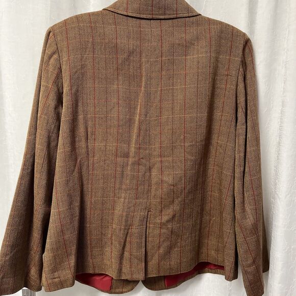 Studio 1940 Brown Herringbone Blazer Size 18W - Picture 8 of 8